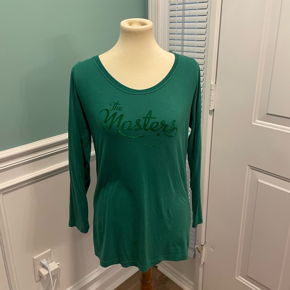 Women’s Masters Green Long Sleeve Crew Neck Top M